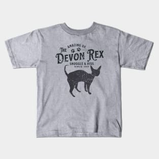 Devon Rex Cat Lover Kids T-Shirt